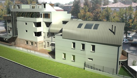 Intervento di ristrutturazione e ampliamento di una palazzina di 8 unità residenziali in zona Guizza a Padova